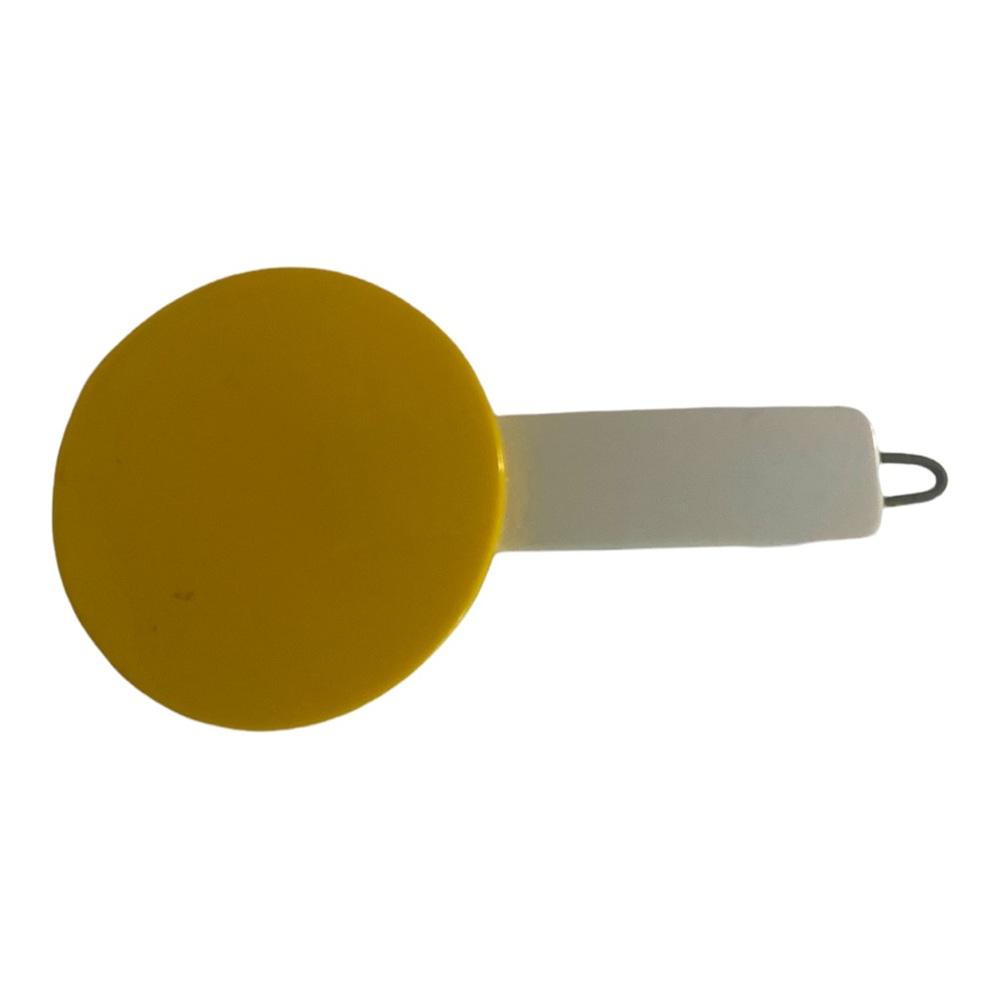 1960’s Mod Yellow on White Barrette, Made in France
